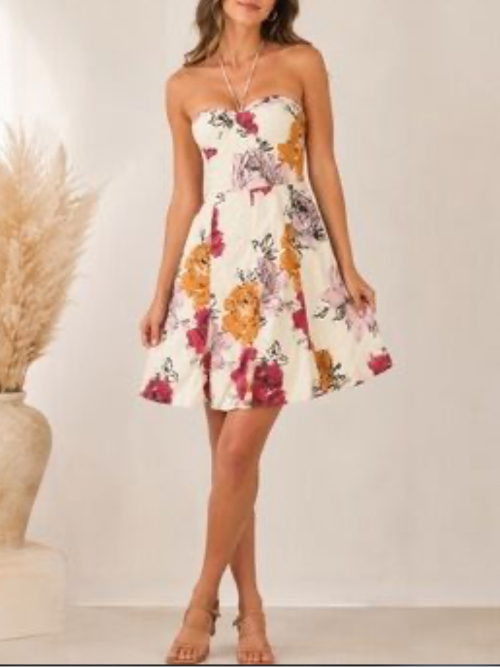 NWT {Odille/Anthropologie} Floral Halter Dress Vintage Sz 2